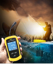 Portable Fish Finder Handheld Fish Finder Fish Location and Water Depth Sonar Sensor LCD Display for Lake/ice/kayak/shore/canoe fishing FFC1108-1