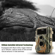 8-Pack Stealthy Camo Trail Wildlife & Backyard Field Cams 32MP 1296P Night Vision Invisible Infrared Motion Activated Waterproof Password Protected