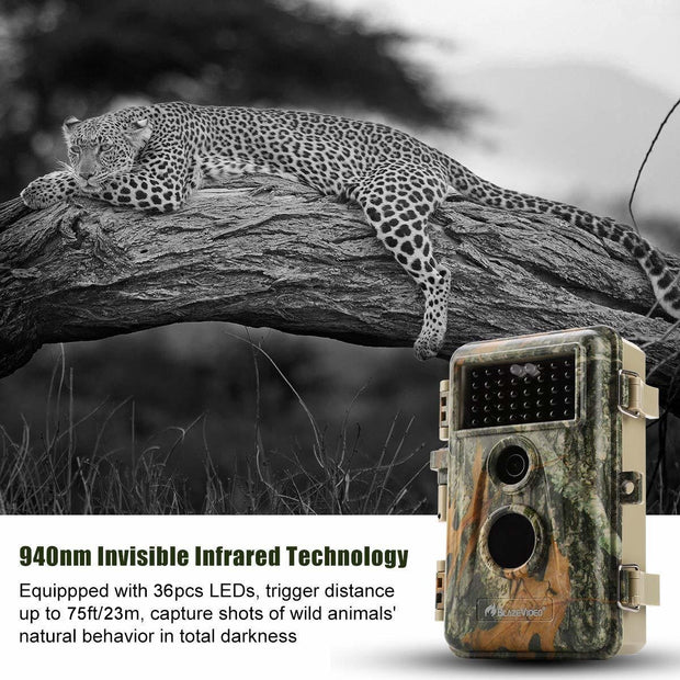 2-Pack Game Trail Wildlife Animal Cams Observing Deer Cameras 32MP Photo 1296P Video Night Vision No Glow Infrared Motion Activated Waterproof | A252