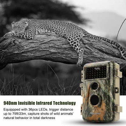5-Pack 64MP Photo 1296P Video No Glow Game Trail Cameras & Stealthy Camouflage Field Tree Cams Night Vision Motion Activated Waterproof Time Lapse | A252 Matte Olive Drab