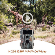 Camouflage Game Trail & Deer Observing Wildlife Camera HD 32MP 1296P Video Motion Activated No Glow Night Version IP66 Waterproof | A252