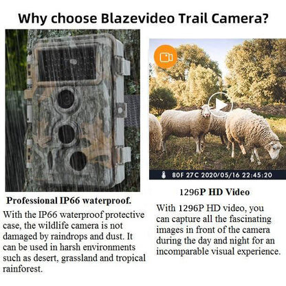 4-Pack Stealthy Camo Trail Observing & Game Deer Cameras 64MP 1296P Video HD 0.1s Trigger Time Motion Activated Waterproof No Glow Night Vision | A262 Driftwood Bark