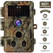 8-Pack Game Trail Deer Cameras for Outdoor Wildlife Observing & Home Security 24MP 1296P Video Waterproof Motion Activated No Glow | A262