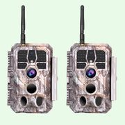 2-Pack Bluetooth WIFI Game Trail Cameras 32MP 1296P for Wildlife Observing & Home Security Night Vision Motion Activated Waterproof | A280W