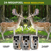 Trail Game Deer Cameras A280 24MP Photo 2304x1296P Full HD Video 100ft Night Vision No Glow 0.1S Trigger Motion Activated Waterproof