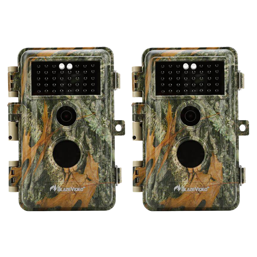 2-Pack Game Trail Wildlife Animal Cams Observing Deer Cameras 64MP Photo 1296P Video Night Vision No Glow Infrared Motion Activated Waterproof for Wildlife Monitoring | A252 Matte Olive Drab