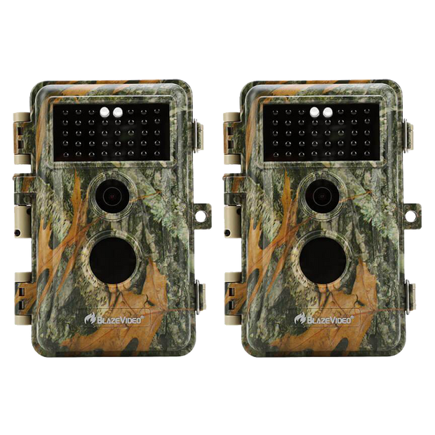 2-Pack Game Trail Wildlife Animal Cams Observing Deer Cameras 32MP Photo 1296P Video Night Vision No Glow Infrared Motion Activated Waterproof | A252