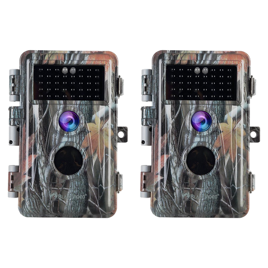 2-Pack Game & Deer Trail Wildlife Cameras 64MP Photo 2304x1296P Video Night Vision Motion Activated Waterproof No Glow Time Lapse Photo & Video Model | A252 Driftwood Bark