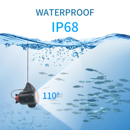 Underwater Fishing Camera, 720P Camera, Portable Video Fish Finder with 800*480 IPS 7 inch Screen, 12pcs IR and 12pcs LED White Lights for Ice, Lake, Boat, Sea Fishing | DV3524E