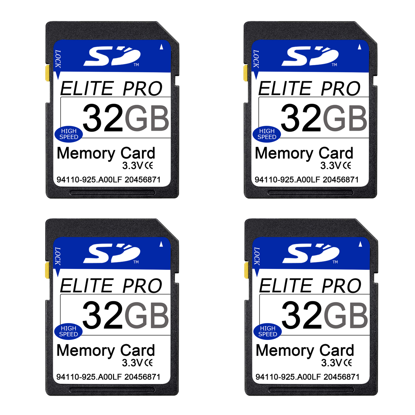 4-Pack Game Trail Camera Ultra Class 10 SDXC Memory Card
