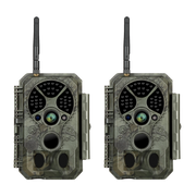 2-Pack Bluetooth Wireless WIFI Game Trail Cameras for Wildlife Observation & Home Backyard Security Night Vision Motion Activated Waterproof | A350W Green