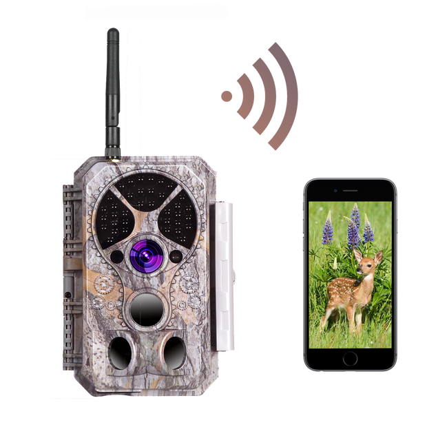 Bluetooth WIFI Game & Trail Camera Security Camera 32MP Picture 1296P Video Black Flash Wildlife Cam Night Vision Motion Activated Waterproof | A350W