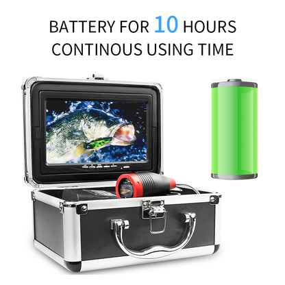 Underwater Fishing Camera, 720P Camera, Portable Video Fish Finder with 800*480 IPS 7 inch Screen, 12pcs IR and 12pcs LED White Lights for Ice, Lake, Boat, Sea Fishing | DV3524E