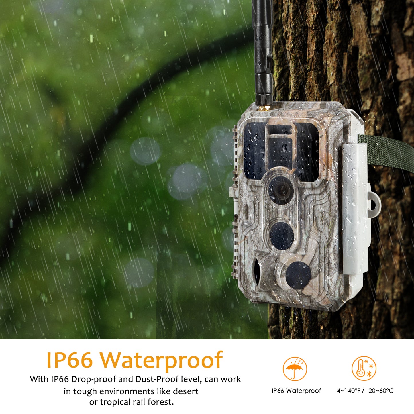 4G LTE Cellular 32MP 1296P Game & Trail Camera 32MP 1296P 100ft Night Vision Motion Activated Waterproof with SIM Card Sends Picture to Cell Phone | A390G Driftwood Bark