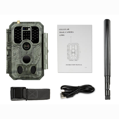 4G LTE Cellular 32MP 1296P Game & Trail Camera 100ft Night Vision Motion Activated Waterproof with SIM Card Sends Picture to Cell Phone | A390G Matte Olive Drab
