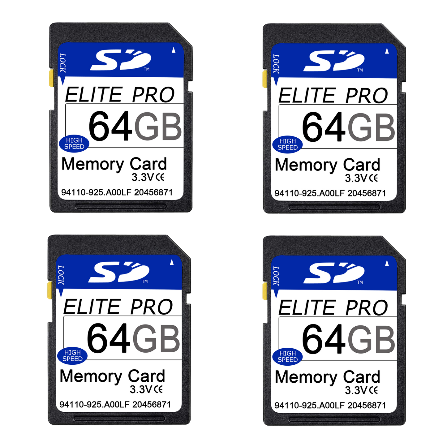 4-Pack Game Trail Camera Ultra Class 10 SDXC Memory Card