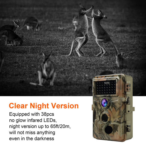 10-Pack Stealthy Camouflage Game & Deer Trail Wildlife Cameras 32MP 1296P Video Night Vision Motion Activated Waterproof Stand by Time Up to 6 Months | A262