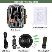 Mini Wildlife Trail Camera with Night Vision 0.5S Trigger Motion Activated 20MP 1080P IP66 Waterproof for Hunting & home security