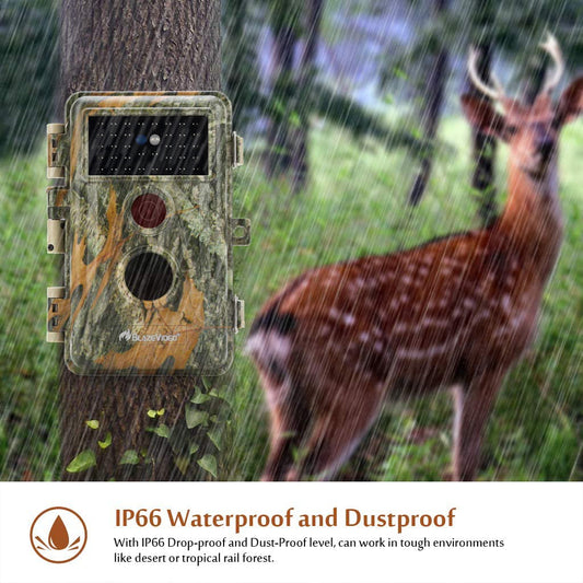 64MP 1296P Video Trail Game Deer Camera Stealthy Camouflage for Wildlife Observing & Backyard Security Waterproof Night Vision Motion Activated | A252 Matte Olive Drab