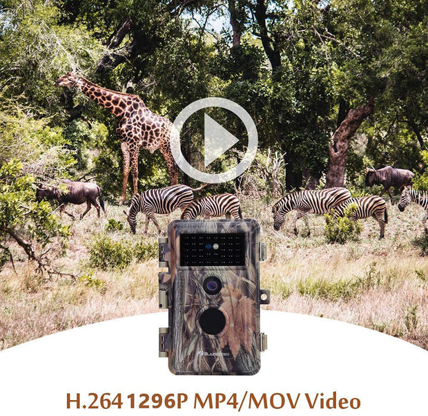 Stealthy Camo Game Trail Deer Observing & Backyard Field Tree Camera 32MP 1296P Night Vision Waterproof Password Protected Photo & Video Mode A252