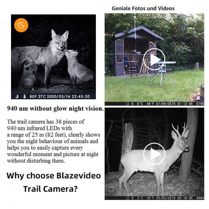 5-Pack 64MP 1296P Video Stealthy Camo Trail Observing & Game Deer Cameras HD 0.1s Trigger Time Motion Activated Waterproof No Glow Night Vision | A262 Driftwood Bark