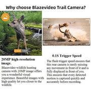 4-Pack Stealthy Camo Trail Observing & Game Deer Cameras HD 24MP 1296P Video 0.1s Trigger Time Motion Activated Waterproof No Glow Night Vision | A262