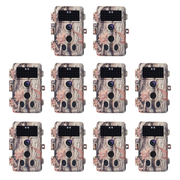 10-Pack Game Trail Wildlife Deer Cameras 24MP 1296P MP4 Video Night Vision Motion Activated Waterproof No Flash Infrared Photo & Video A262