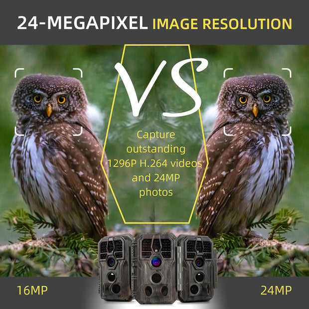 4-Pack A280 Trail Game Deer Cameras 24MP Photo 2304x1296P MP4 Video 100ft Night Vision No Glow 0.1S Trigger Motion Activated Waterproof Time Lapse