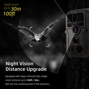 Trail Game Deer Cameras A280 24MP Photo 2304x1296P MP4 Video 100ft Night Vision No Glow 0.1S Trigger Motion Activated Waterproof Time Lapse