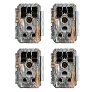4-Pack A280 Trail Game Deer Cameras 24MP Photo 2304x1296P Full HD Video 100ft Night Vision No Glow 0.1S Trigger Motion Activated Waterproof