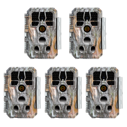 5-Pack A280 Trail Game Deer Cameras 48MP Photo 2304x1296P Full HD Video 100ft Night Vision No Glow 0.1S Trigger Motion Activated Waterproof