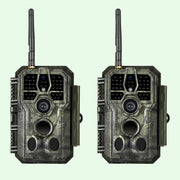 2-Pack Bluetooth WIFI Trail Cameras 32MP 1296P for Wildlife Observing & Home or Backyard Security Night Vision Motion Activated Waterproof | A280W