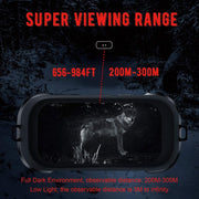 Digital Night Vision Binocular Goggles for Night Observstion, Surveillance and Spotting, Take Photo & 1080P Video from 300m in Darkness