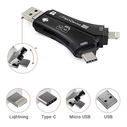 Game Trail Camera SD Card Reader & Viewer, Micro SD Memory Card Reader for Cell Phone to View Photos & Videos from Trail Camera Easily