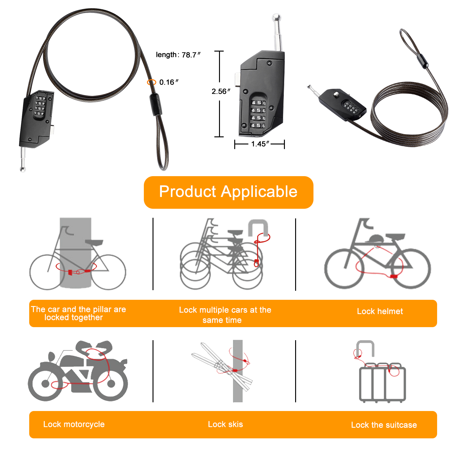 Game & Trail Camera Cable Lock BlazeVideo USA