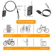 Game Trail Camera Lock Security Lock Password Cable Chain Lock, Metal Protective Lock for Bike Wildlife Cameras Indoor Outdoor