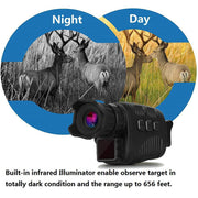 2-Pack Digital Night Vision Monocular Goggles for Night Observing, Surveillance, and Spotting, Take Photo & Video from 200m in Darkness