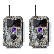 2-Pack Wireless Bluetooth WiFi Game Trail Deer Camera 32MP 1296P Video Night Vision No Glow Motion Activated Waterproof Photo & Video Model | W600