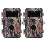 2-Pack No Glow Game Trail Deer Observing Cameras 32MP Photo 1296P Video Motion Activated Waterproof Night Vision Invisiable Infrared Time Lapse | A252