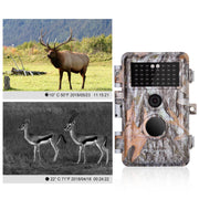2-Pack Game Trail Deer Cameras for Observing & Home Security 24MP 1296P Video Night Vision Motion Activated Waterproof Invisible Infrared Time Lapse | A252